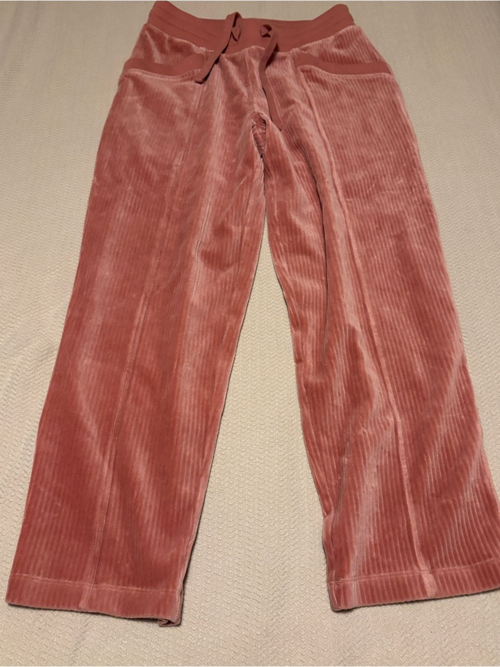 Wide-Leg Corduroy Pull-On Pants in Dusty Rose